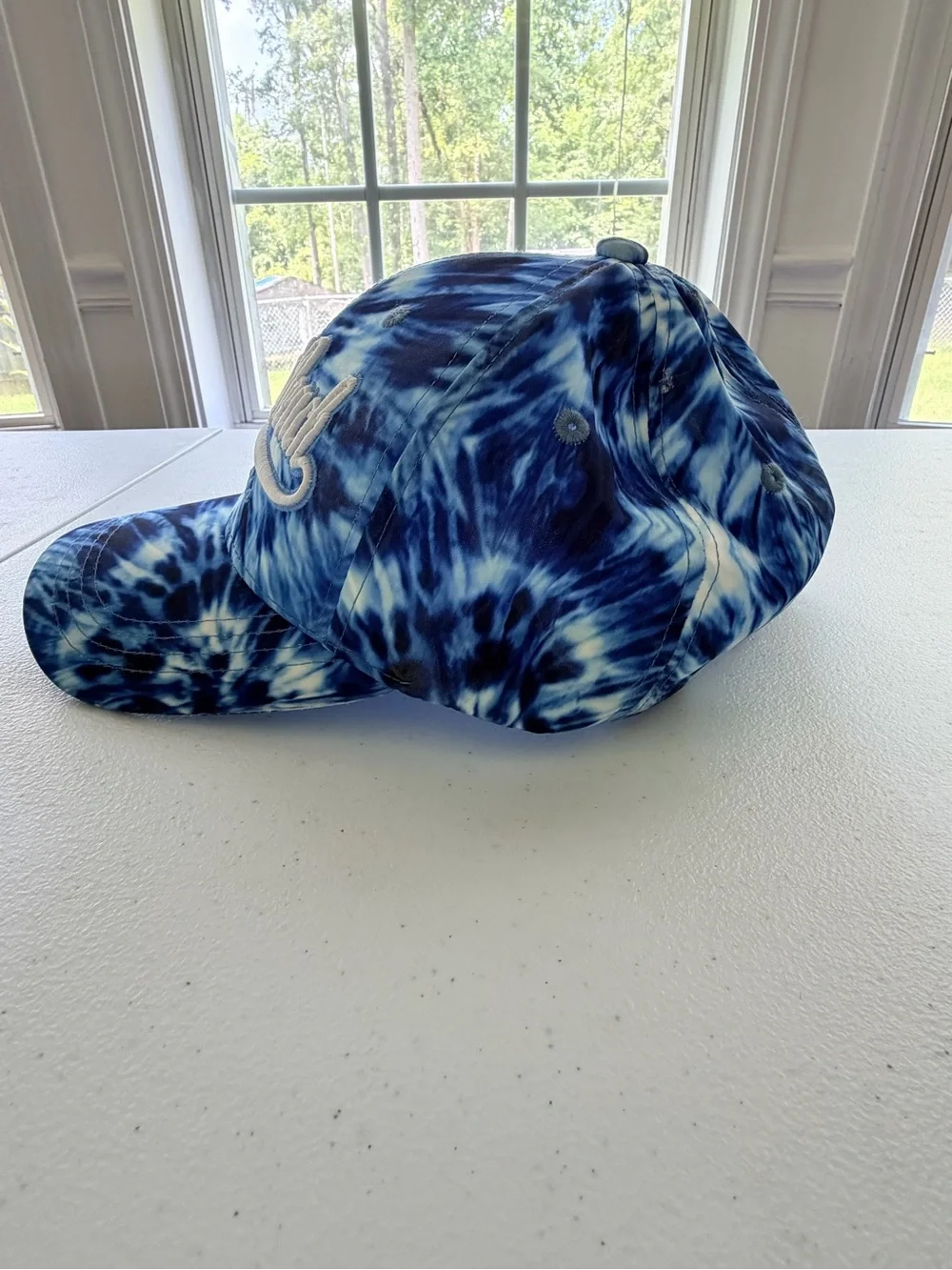 Tie-Dye Blue Panama City Beach Baseball Cap
